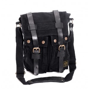 black IPAD2 mens canvas shoulder bag