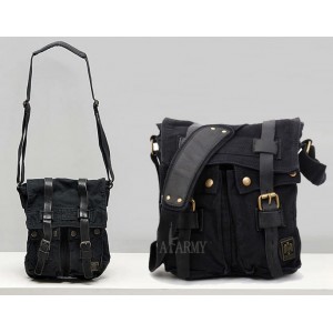 black men's canvas satchel