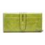 green Leather tri fold wallet