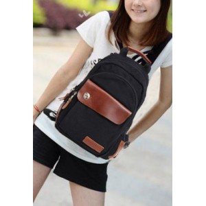 black small sling backpack