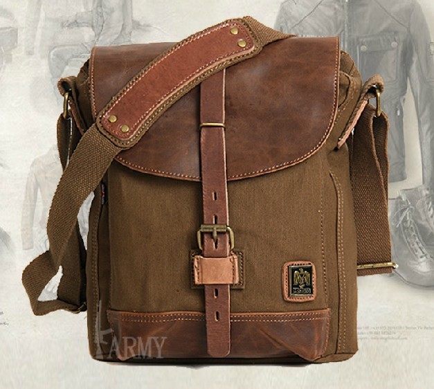 Vintage canvas messenger bags men, canvas satchel bags for men - BagsWish