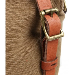 khaki travel messenger bag