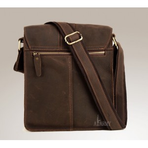 brown small messenger bag