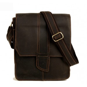 dark brown small messenger bag