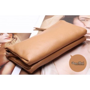 apricot leather wallet