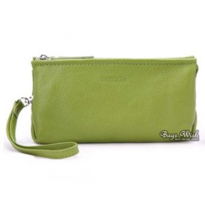 green Real leather wallet