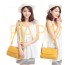 yellow fashion messenger bag