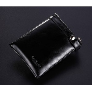 black tough leather wallet