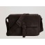 coffee Distressed leather messenger bag