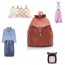 brown women leather backpack
