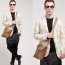 khaki vintage leather messenger bag