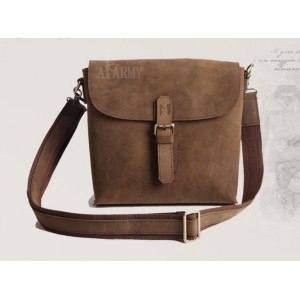cowhide vintage leather messenger bag