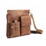 vintage brown leather messenger bag