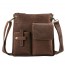 cowhide vintage brown leather messenger bag