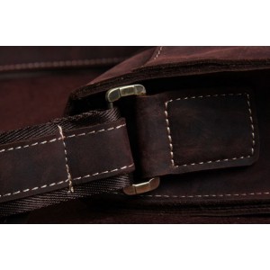 Leather messenger bag