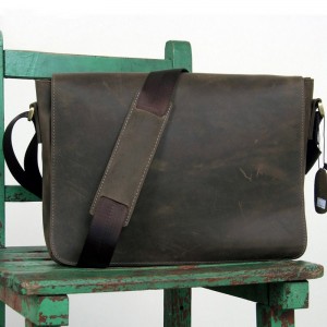 brown Leather messenger bags men