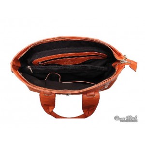 orange Cowhide handbag and purse