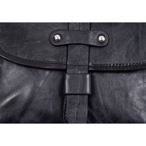 black messenger bag leather