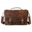 khaki Vintage leather briefcase