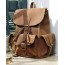 coffee womens leather backpack