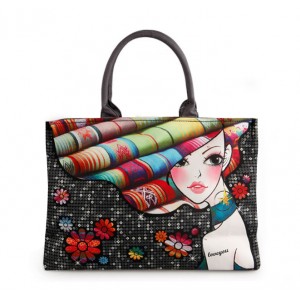 Canvas shoulder bag, personalized canvas tote bag