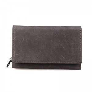 grey Trifold leather wallet