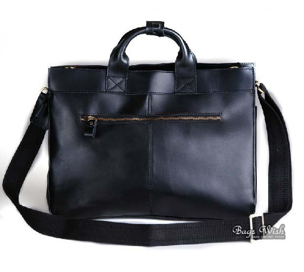 Leather brief bag, 15 inch leather mens laptop bag - BagsWish