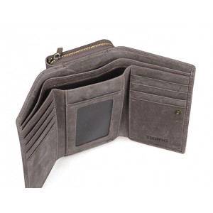 wallet men leather grey