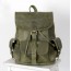 green leather backpack