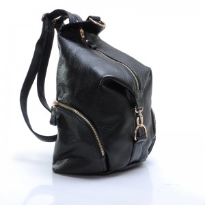 black women leather backpack