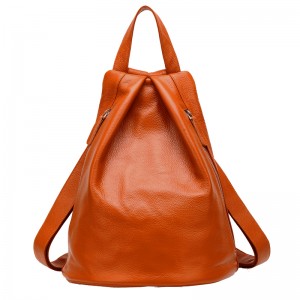 BROWN Leather backpack for women