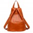 BROWN Leather backpack for women