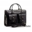 black 14 inch leather laptop bag