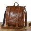 brown leather women backpack