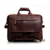 Vintage leather briefcase for men brown, coffee 16 leather laptop shoulder bag