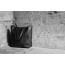 black leather tote