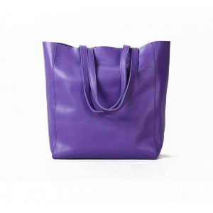 PurpleSoft leather shopping bag