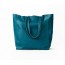 Green leather tote