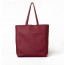 red leather shopping bag
