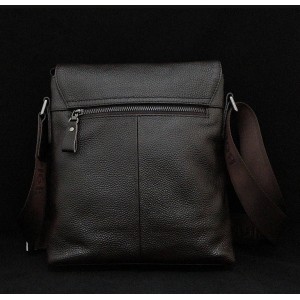 Leather man bag coffee