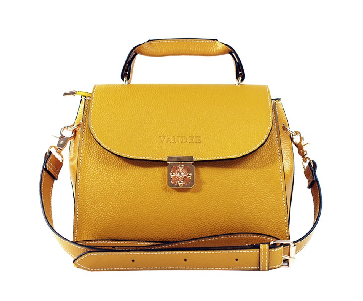 yellow satchel handbag
