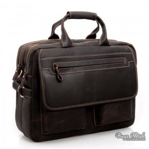 black 16 leather laptop shoulder bag