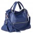 blue leather handbag women