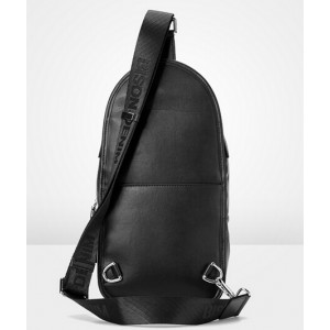 black over the shoulder leather purse