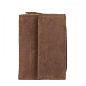 Trifold leather wallet