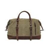 army green retro leather washed canvas bags