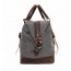 grey leather washed canvas bags