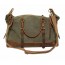 army green leather washed canvas bags
