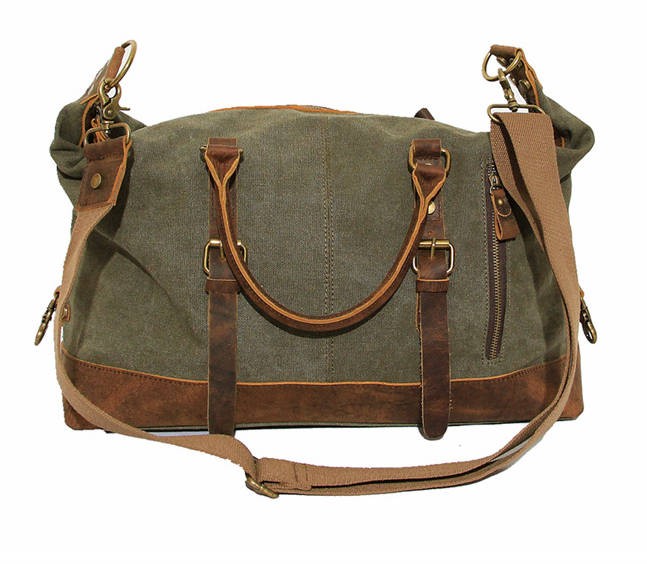 Large men and women&#39;s travel bag, retro leather washed canvas bags - BagsWish