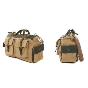 khaki Crossbody Cowhide Shoulder bag